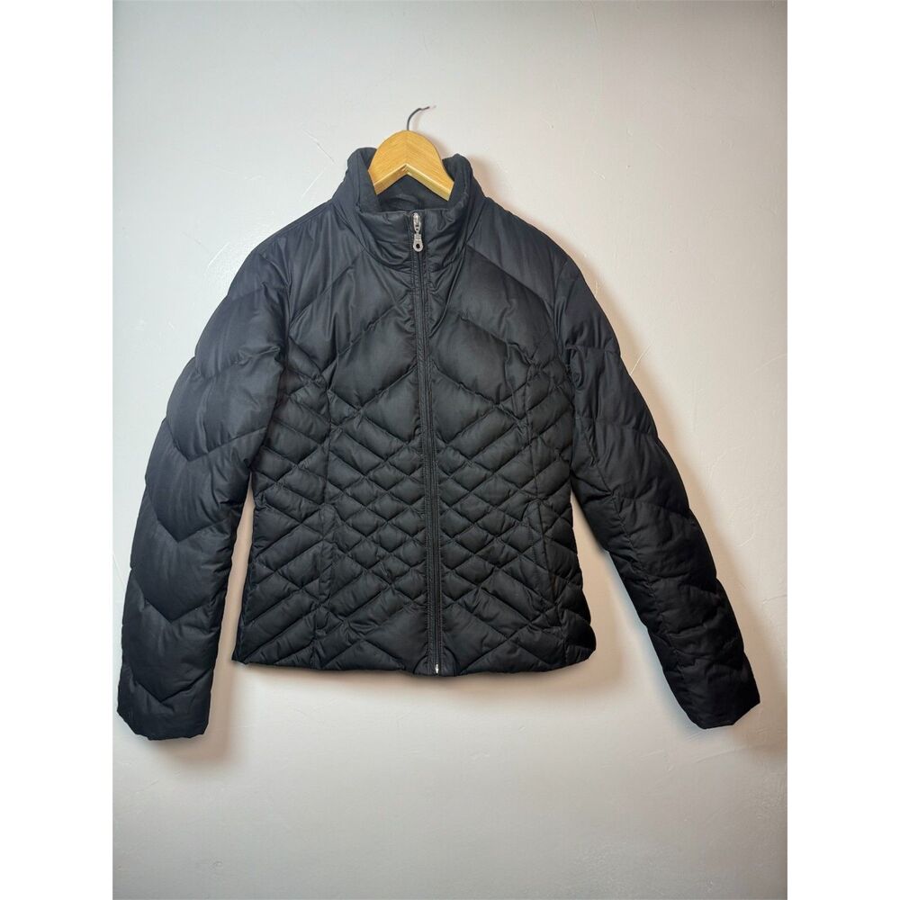 Eddie Bauer Puffer Jacket Goose Down Black Women's Size Medium